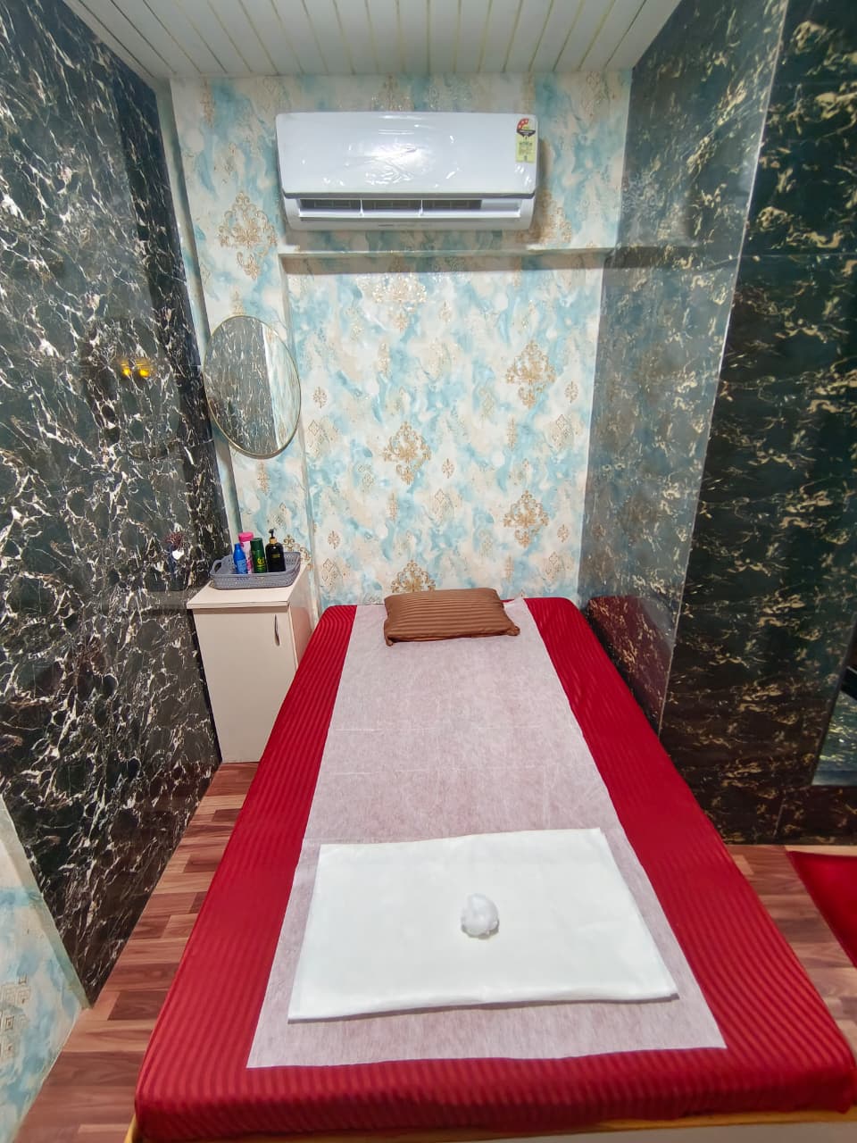 Relaxing spa therapy setup at Bella Thai Spa in Goregaon West